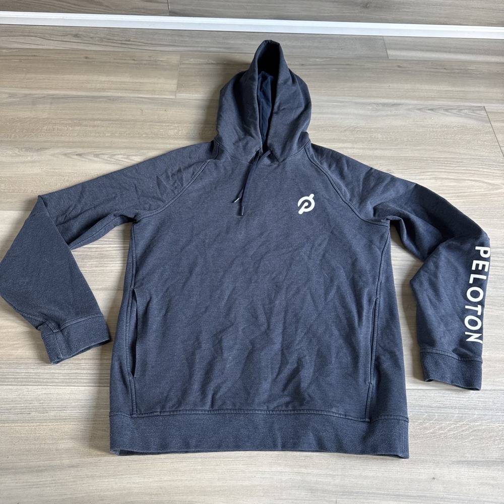 Lululemon Hoodie Men's M Blue‎ City Sweat Peloton Pullover Sweatshirt Gym Yoga